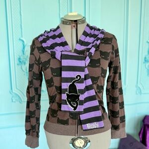 One of a Kind Emily the Strange Scarf Hoodie